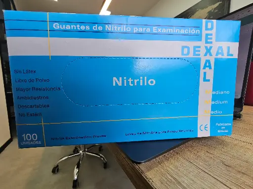 [157] GUANTE NITRILO REFORZADO NEGRO TALLE XL X 100